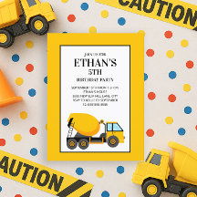 Yellow Cement Truck Birthday Party