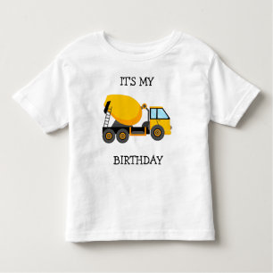 Yellow Cement Truck Child is mijn verjaardag Kinder Shirts