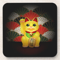 Yellow Ceramic Maneki Neko
