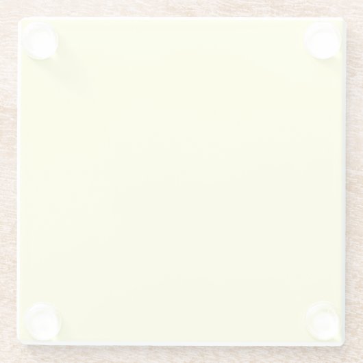 Yellow Chalk Glazen Onderzetter (Achterkant)