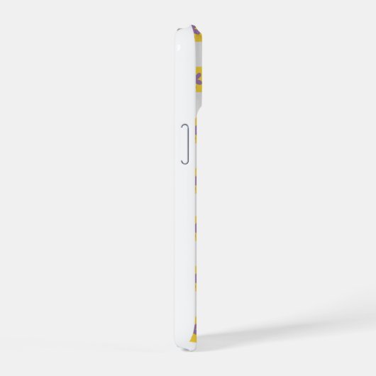 Yellow Checkerboard Floral Pattern – Purple Daisy  (Côté droit)