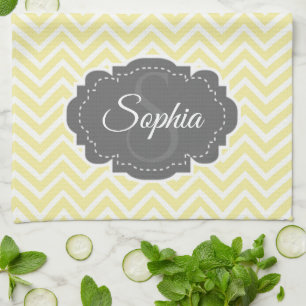 Yellow Chevron Kitchen Towel Theedoek