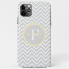 Yellow Chevron Monogram iPhone 11 Pro Max Hoesje