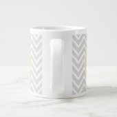 Yellow Chevron Monogram Extra Grote Beker (Achterkant)