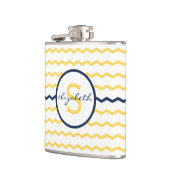 Yellow Chevron Monogram Heupfles (Links)