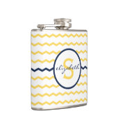 Yellow Chevron Monogram Heupfles (Rechts)