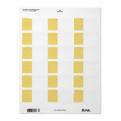 Yellow Chevron Pattern 2 Etiket (Full Sheet)