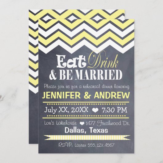 Yellow Chevron repetitie Kaart (Voorkant / Achterkant)