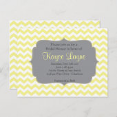  Yellow Chevron Uitnodiging Briefkaart (Voorkant / Achterkant)