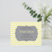  Yellow Chevron Uitnodiging Briefkaart (Staand voorkant)