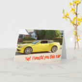 Yellow CHEVY Camaro CAR Kaart (Gele Bloem)