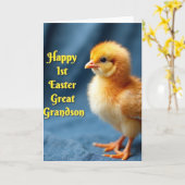 Yellow Chick Easter Card Kaart (Gele Bloem)