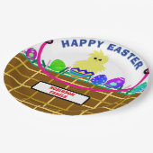 Yellow Chick Egg Paasmand Papieren Bordje (Gekanteld)