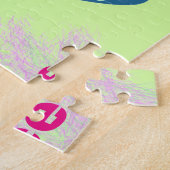 Yellow Chick Eggs Easter - persoonlijke naam Legpuzzel (Zijkant)