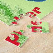 Yellow Chick Eggs Easter - persoonlijke naam Legpuzzel (Zijkant)