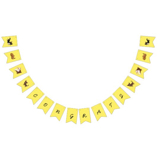 Yellow Chihuahua Bunting Party Banner (Alle)