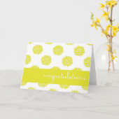 Yellow Chrysanthemum Floral Gefeliciteerd Kaart (Gele Bloem)
