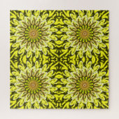 Yellow Chrysanthemum Floral Pattern Abstract Legpuzzel (Horizontaal)