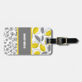 Yellow Citrus Lemon Bagagelabel (Voorkant horizontaal)