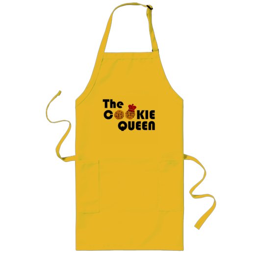 Yellow Cookie Queen Apron Lang Schort (Voorkant)