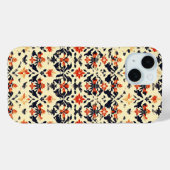 Yellow Cream Folk Pattern Case-Mate iPhone Case (Achterkant (horizontaal))