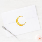 Yellow Crescent Moon Ronde Sticker (Envelop)
