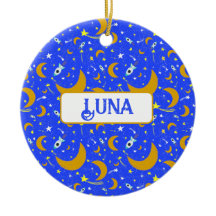 Yellow Crescent Moons schieten Star Space Raketten