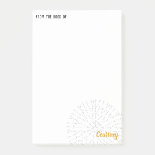 Yellow Crochet Chart Post-it® Notes (Voorkant)