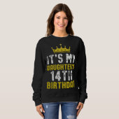 Yellow Crown 14th Bday For Daughter From Mom Dad Trui (Voorkant volledig)