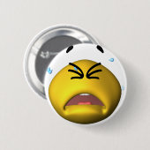 Yellow Crying Ronde Button 5,7 Cm (Voorkant /achterkant)