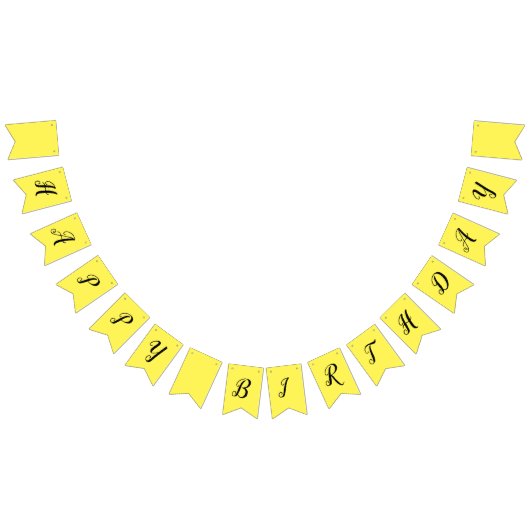 Yellow Custom Swallowtail Party Bunting Banner (Alle)