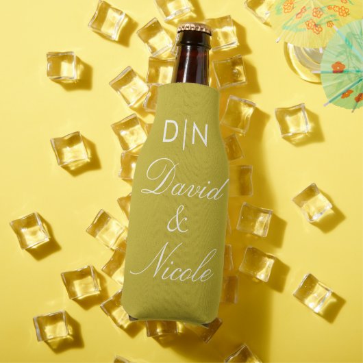 Yellow Custom Text Can Cooler Personalized Sleeve (Insitu Zomer)