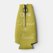 Yellow Custom Text Can Cooler Personalized Sleeve (Achterkant)