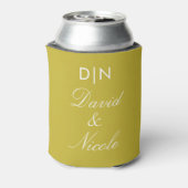 Yellow Custom Text Can Cooler Personalized Sleeve (Blikje Achterkant)