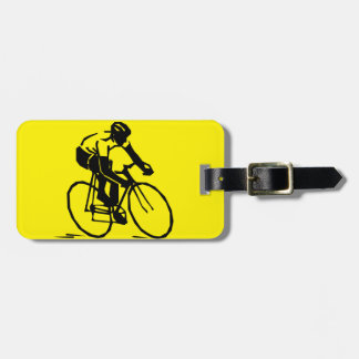 Yellow Cycling Bagagelabel