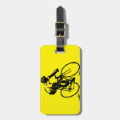 Yellow Cycling Bagagelabel (Voorkant verticaal)