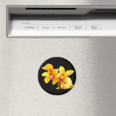 Yellow Cymbidium Orchid Magnet Magneet (Insitu (Vaatwasser))