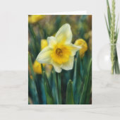 Yellow Daffodil Art Note Kaart (Voorkant)