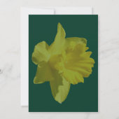 Yellow Daffodil Floral Party Kaart (Achterkant)
