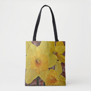 Yellow Daffodil Flowers Spring Art Canvas tas