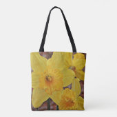 Yellow Daffodil Flowers Spring Art Canvas tas (Achterkant)