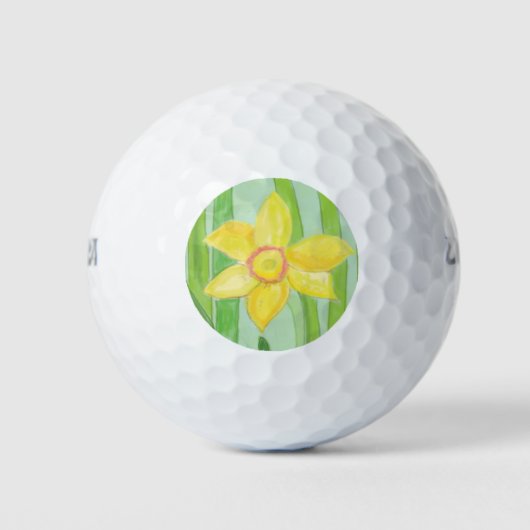 Yellow Daffodil Golfballen (Voorkant)