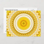 Yellow Daffodil Mandala Pattern Briefkaart (Voorkant / Achterkant)