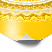 Yellow Daffodil Mandala Pattern Foto Afdruk (Hoek)