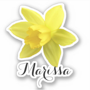 Yellow Daffodil naam Sticker