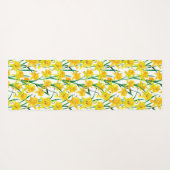 Yellow Daffodil Pattern Yogamat (Achterkant (horizontaal))