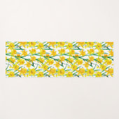 Yellow Daffodil Pattern Yogamat (Voorkant (horizontaal))