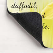 Yellow Daffodil Quote Spring Floral Muismat (Hoek)