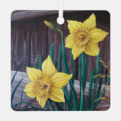 Yellow Daffodils-Ornament Metalen Ornament (Achterkant)