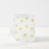 Yellow Daffodils Spring Modern. Matglas Koffiemok (Voorkant links)